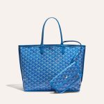 Goyard Goyardine Sky Blue Anjou PM Reversible Tote Palladium Hardware - Image 2